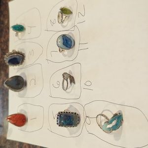 Mix rings various sizes $35 each